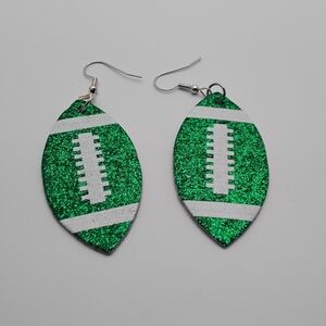 Football Earring Pink,Green,Or Orange Glitter $11 each